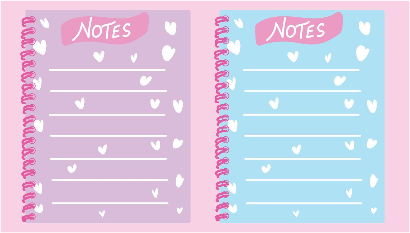 Notes Cute Illustration Free Vector