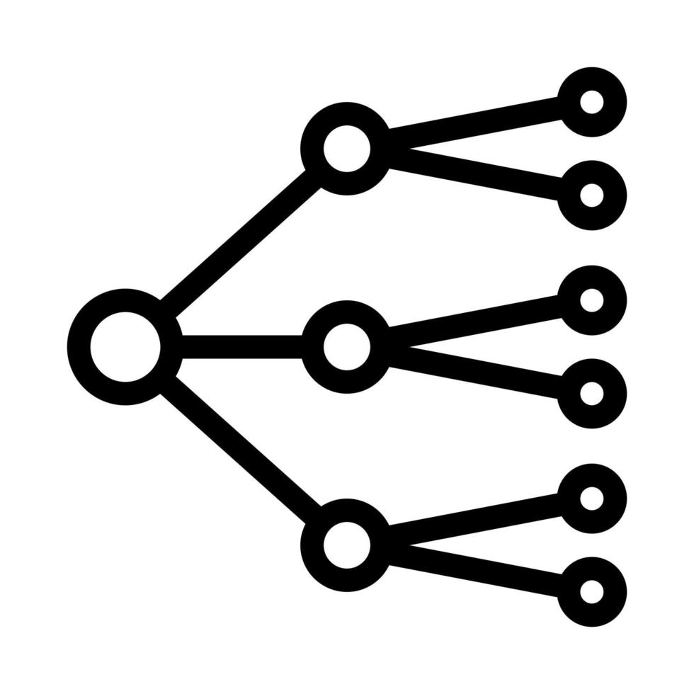 neural network line icon vector illustration sign