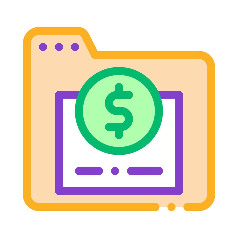 Financial Electronic Computer Folder Vector Icon