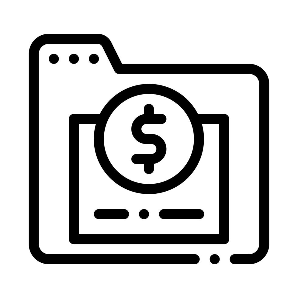 Financial Electronic Computer Folder Vector Icon