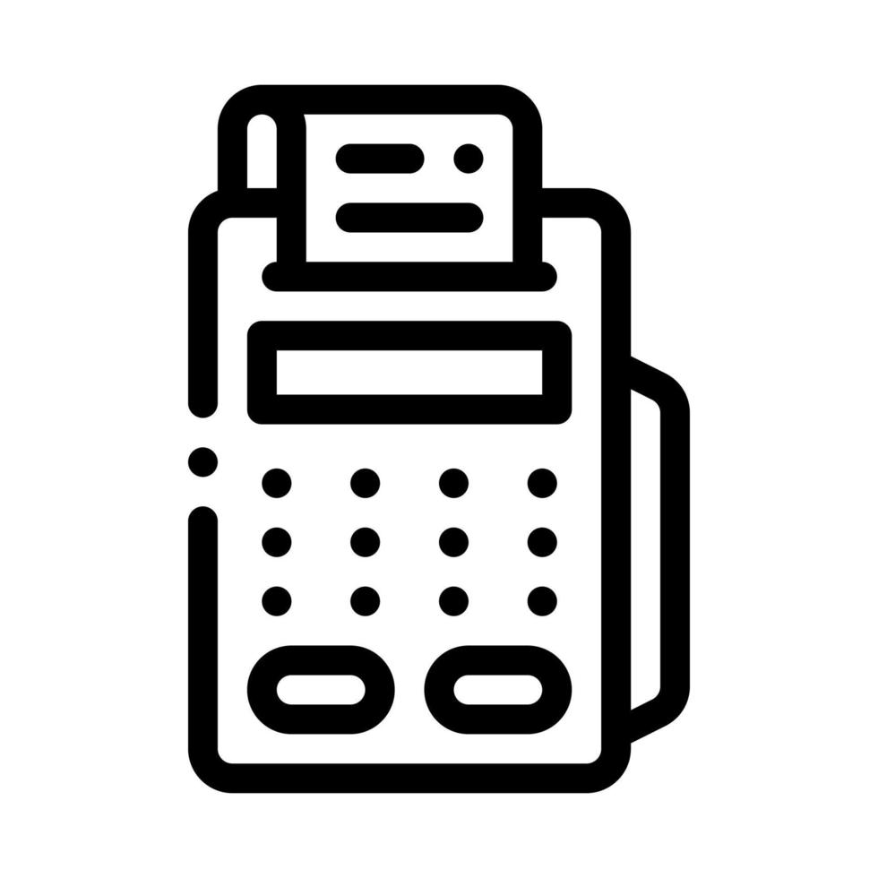 calculadora de cajero automático y cheque vector icono