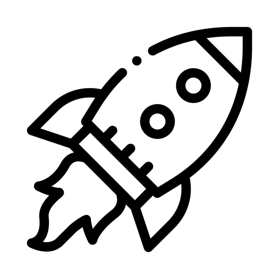 Flying Rocket Spaceship Agile Element Vector Icon