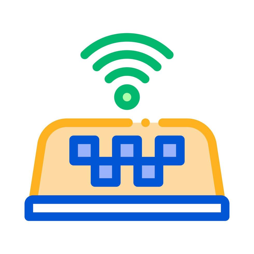 Presence of Wi-Fi in Taxi Online Icon Vector Illustration