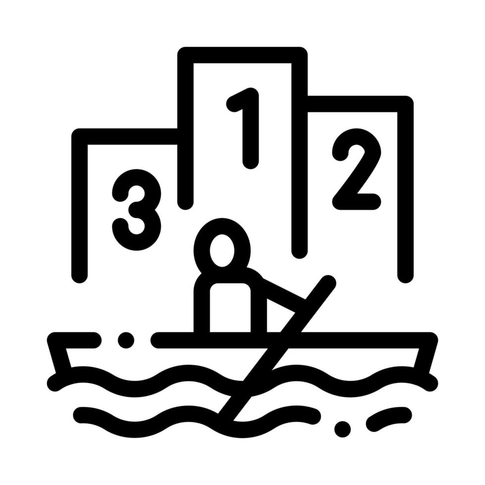 Boat Rowing Competition Canoeing Icon Vector Illustration