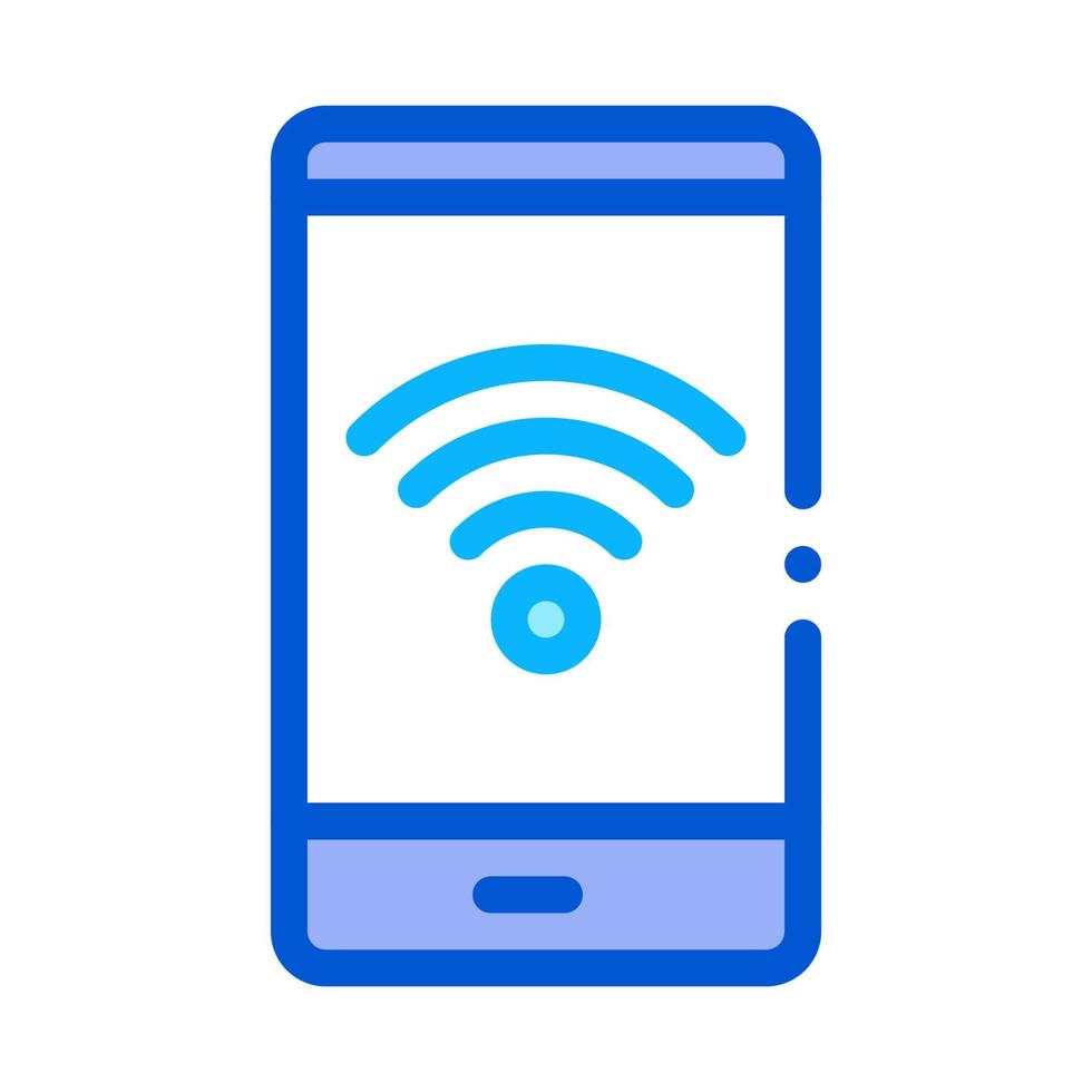Smartphone Wi-Fi Connection Icon Vector Outline Illustration