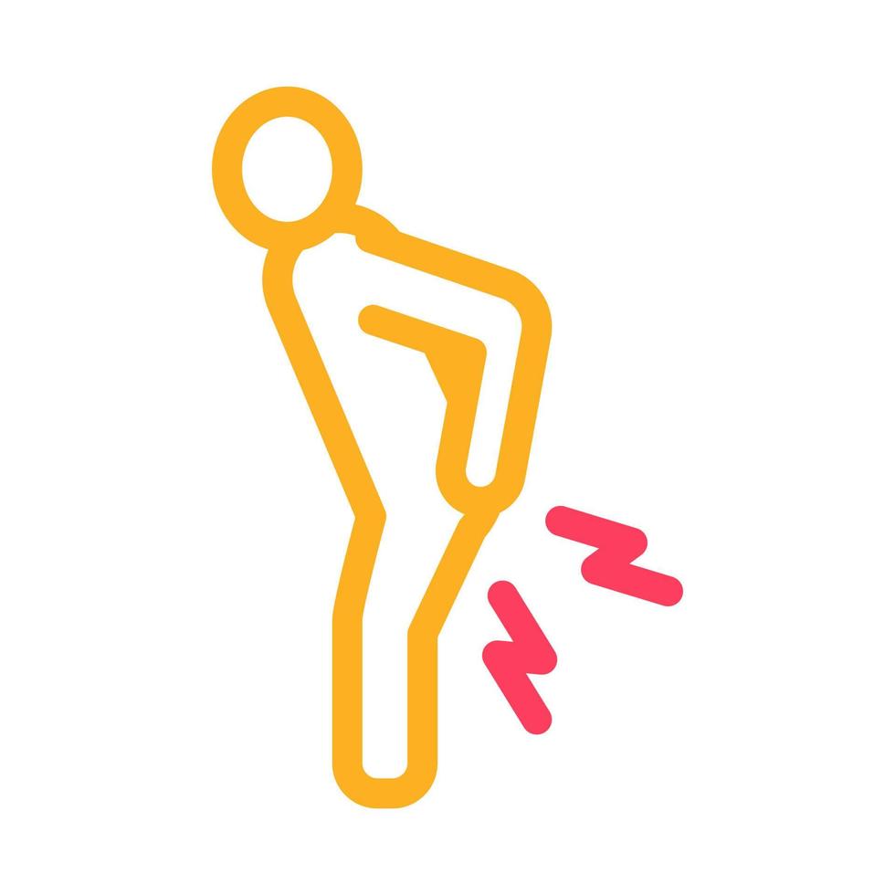 Backache Icon Vector Outline Illustration
