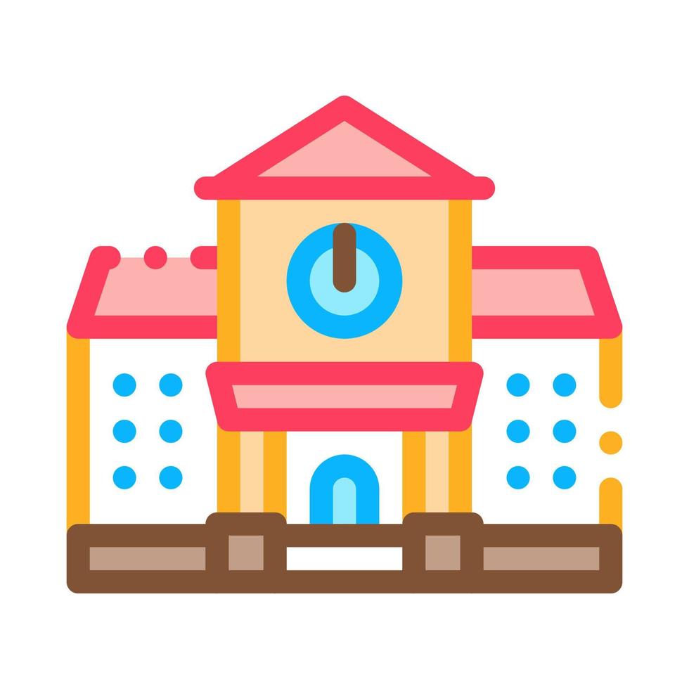 Academy Study Building Icon Vector Outline Illustration