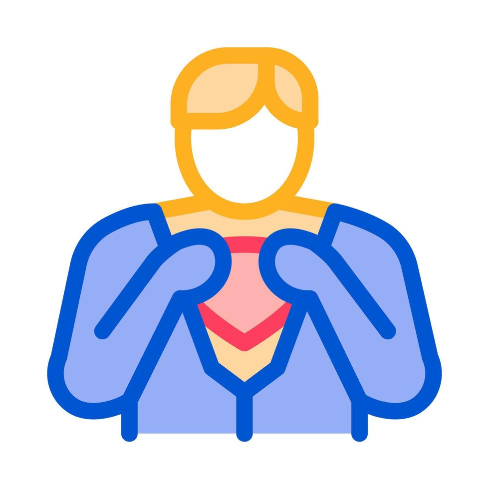 Removing Mask from Hero Icon Vector Outline Illustration
