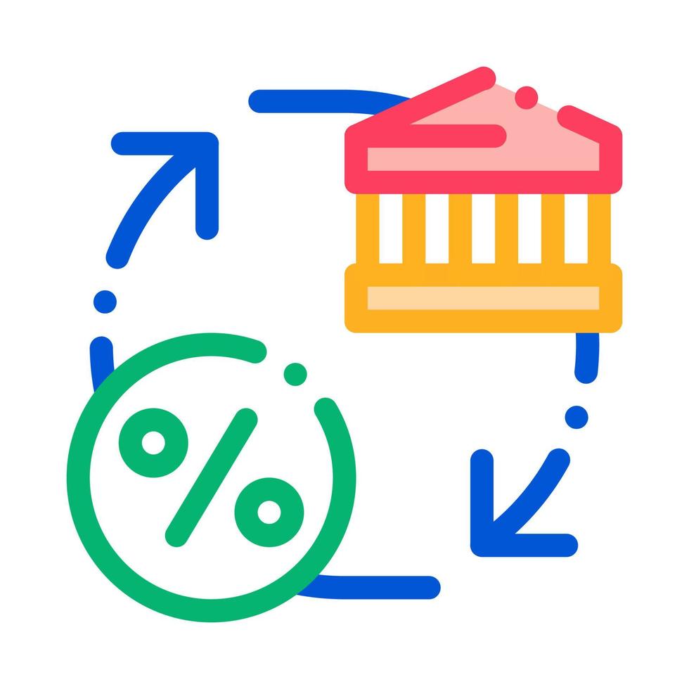 Credit Building Exhange Icon Vector Outline Illustration