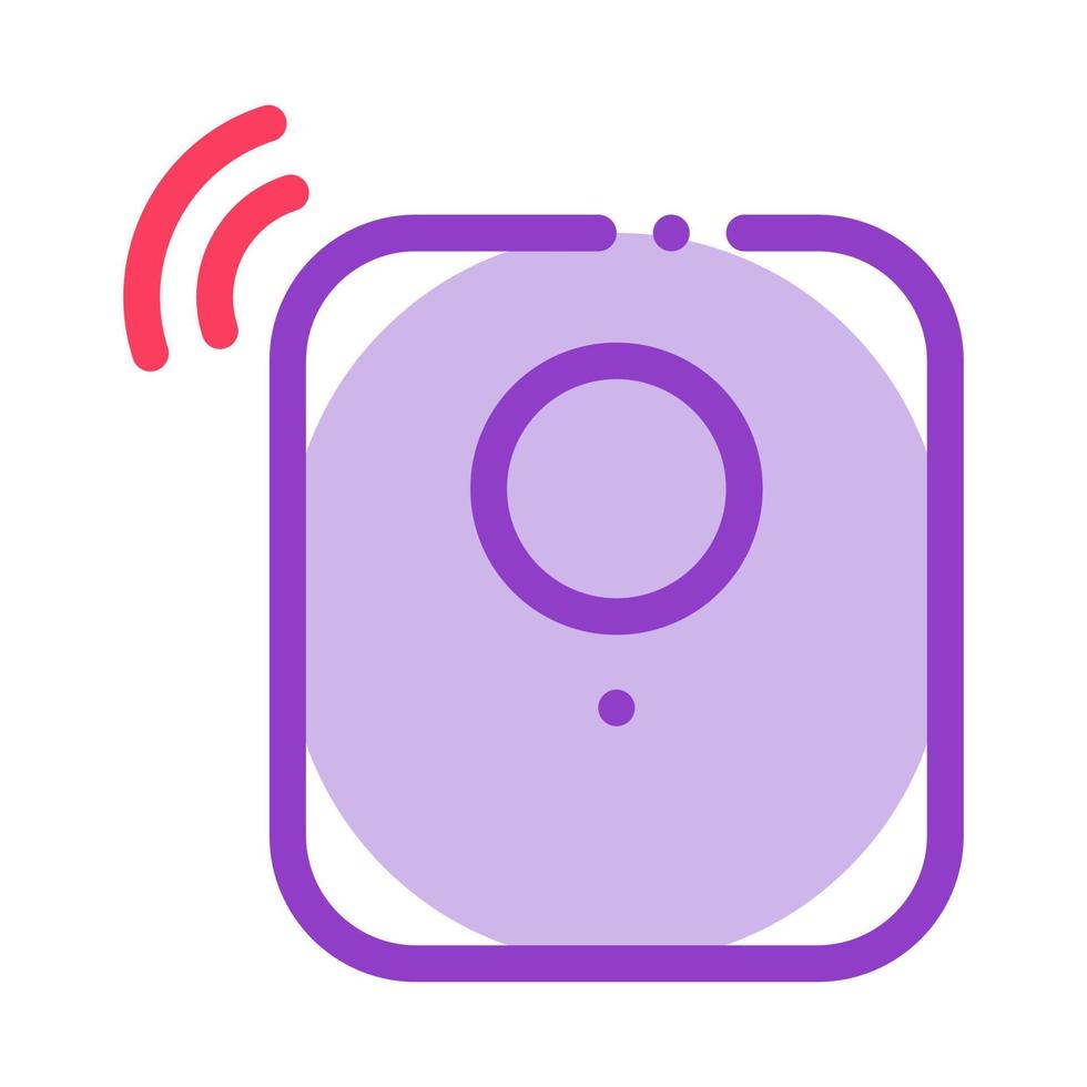 Alarm Signal Sensor Icon Vector Outline Illustration