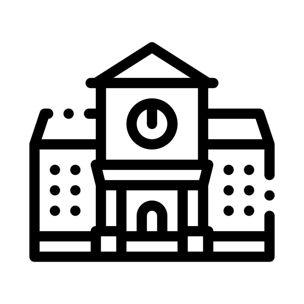 Academy Study Building Icon Vector Outline Illustration