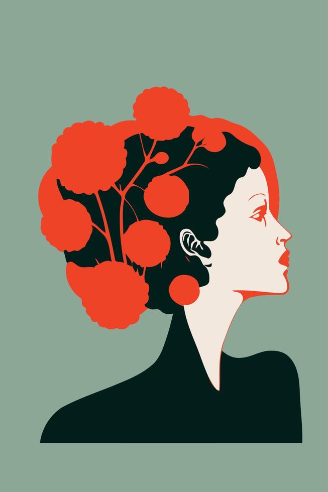 adult woman illustrating international women's day with fictional character vector