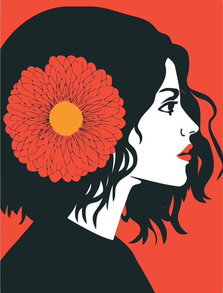 adult woman illustrating international women's day with fictional character vector