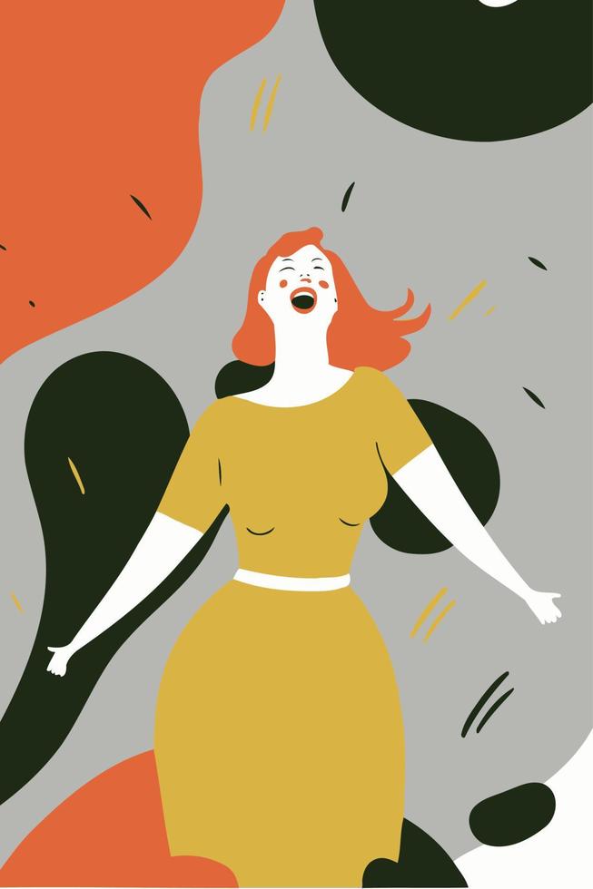 adult woman illustrating international women's day with fictional character vector