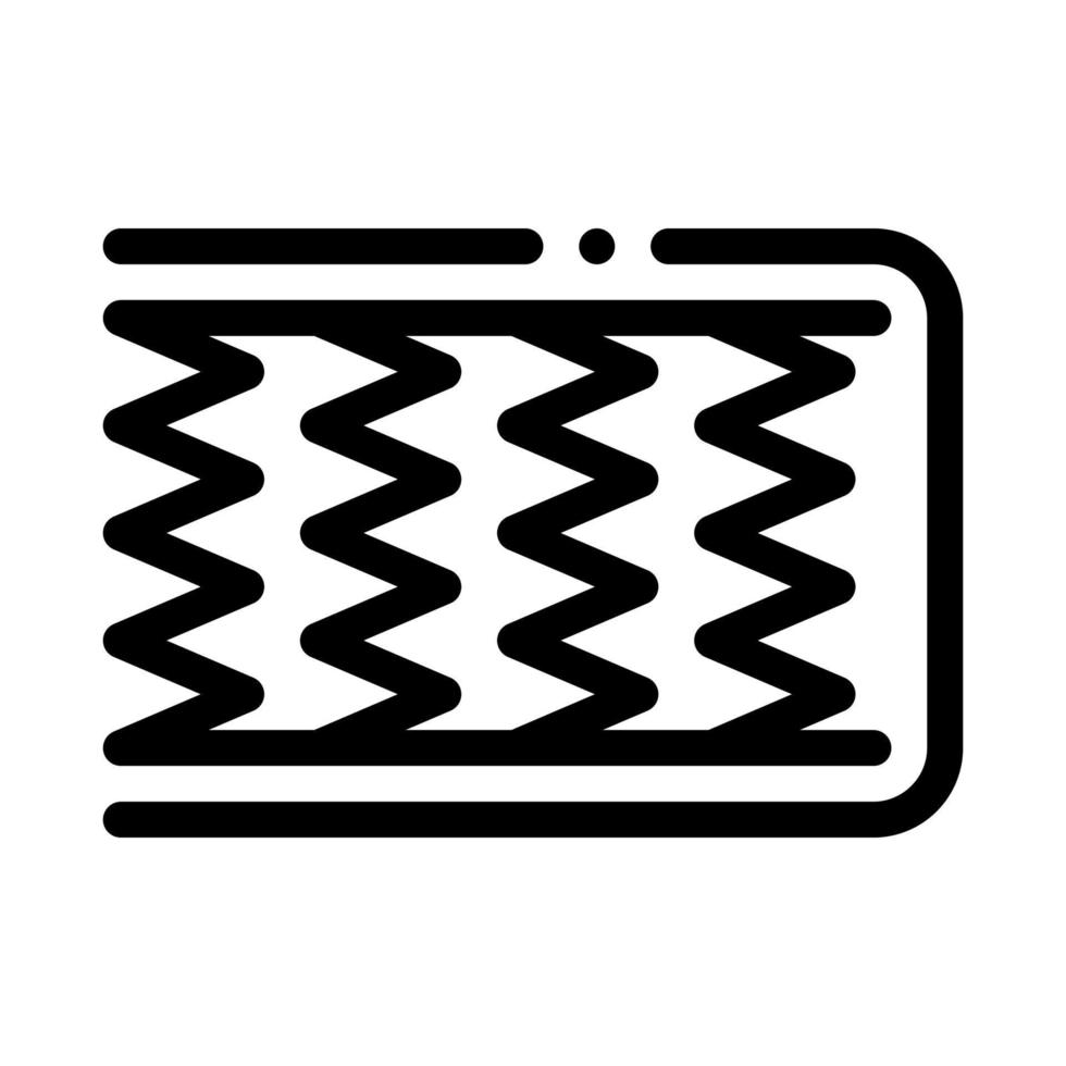 ilustración de esquema de icono de resortes de metal de colchón vector