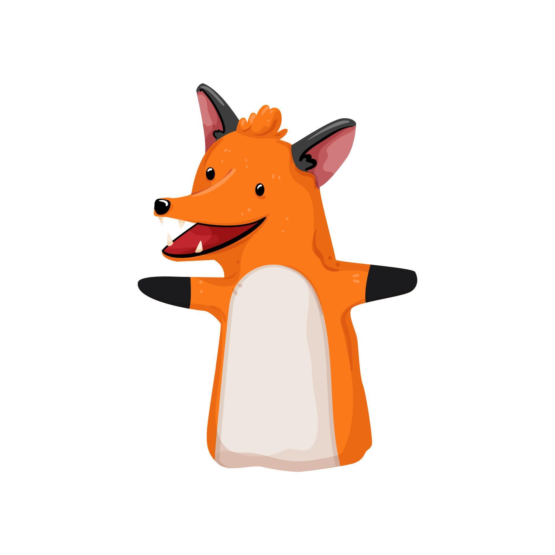 fox hand puppet cartoon vector illustration 17588449 Vector Art at Vecteezy