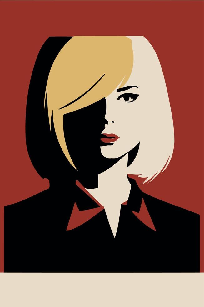 adult woman illustrating international women's day with fictional character vector