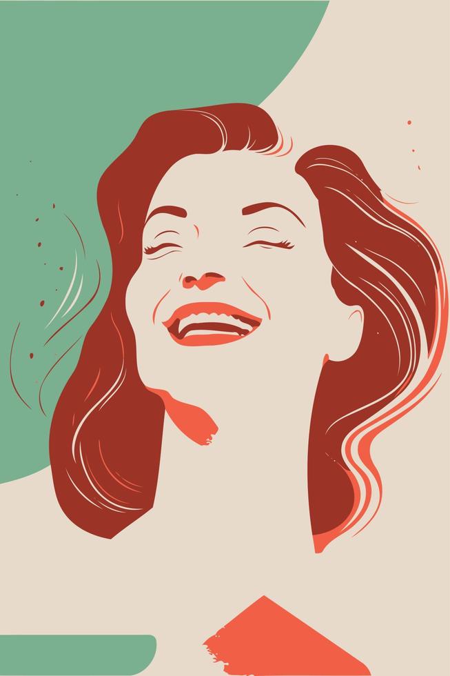 mujer adulta que ilustra el día internacional de la mujer con un personaje ficticio vector