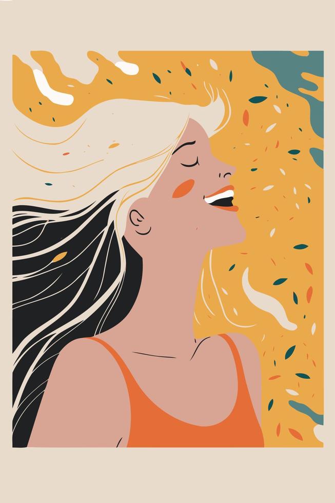 adult woman illustrating international women's day with fictional character vector