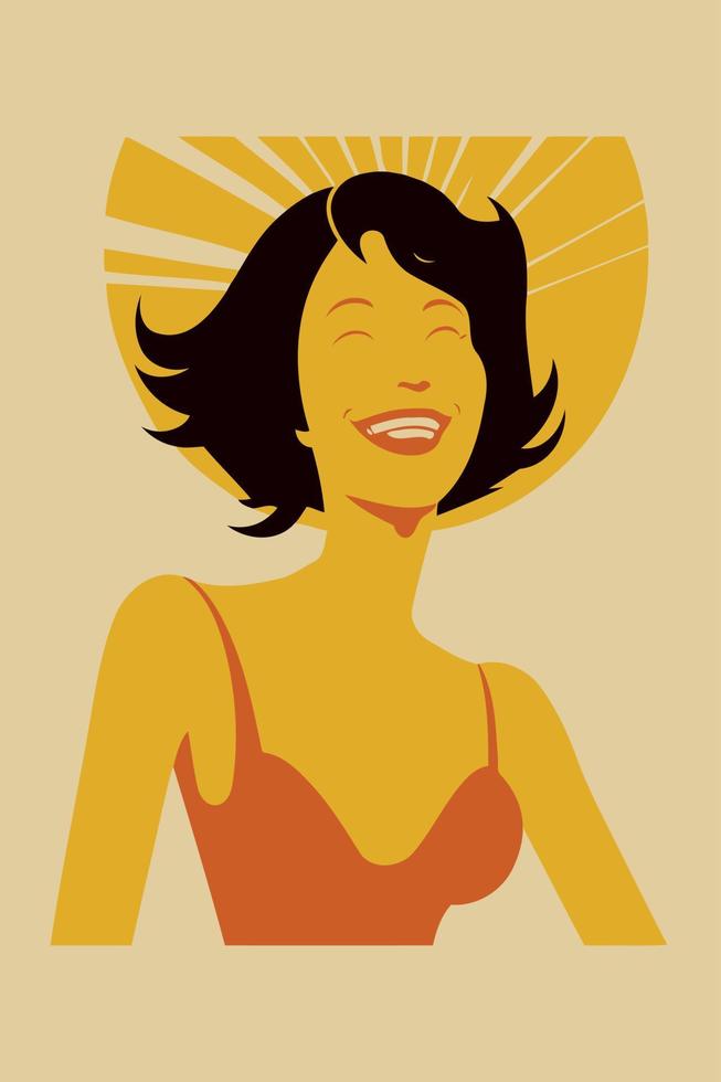adult woman illustrating international women's day with fictional character vector