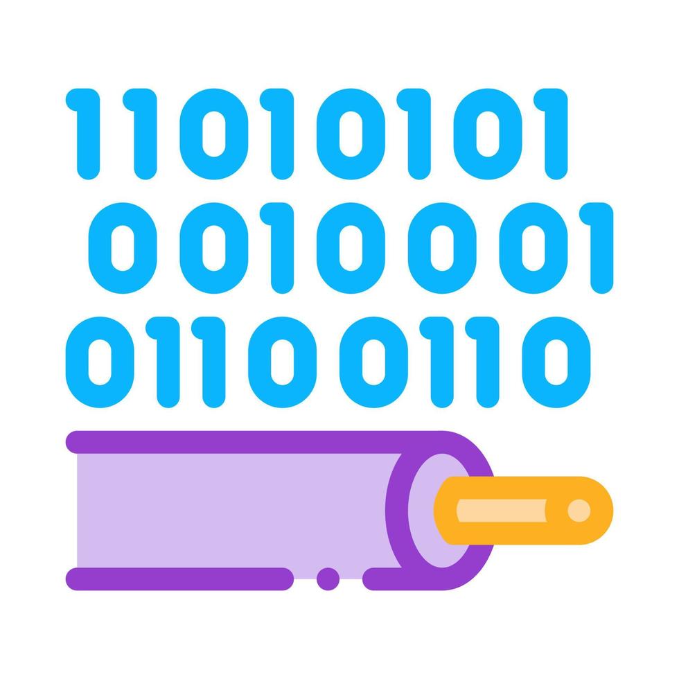 ilustración de vector de icono de color de cable de transferencia de datos