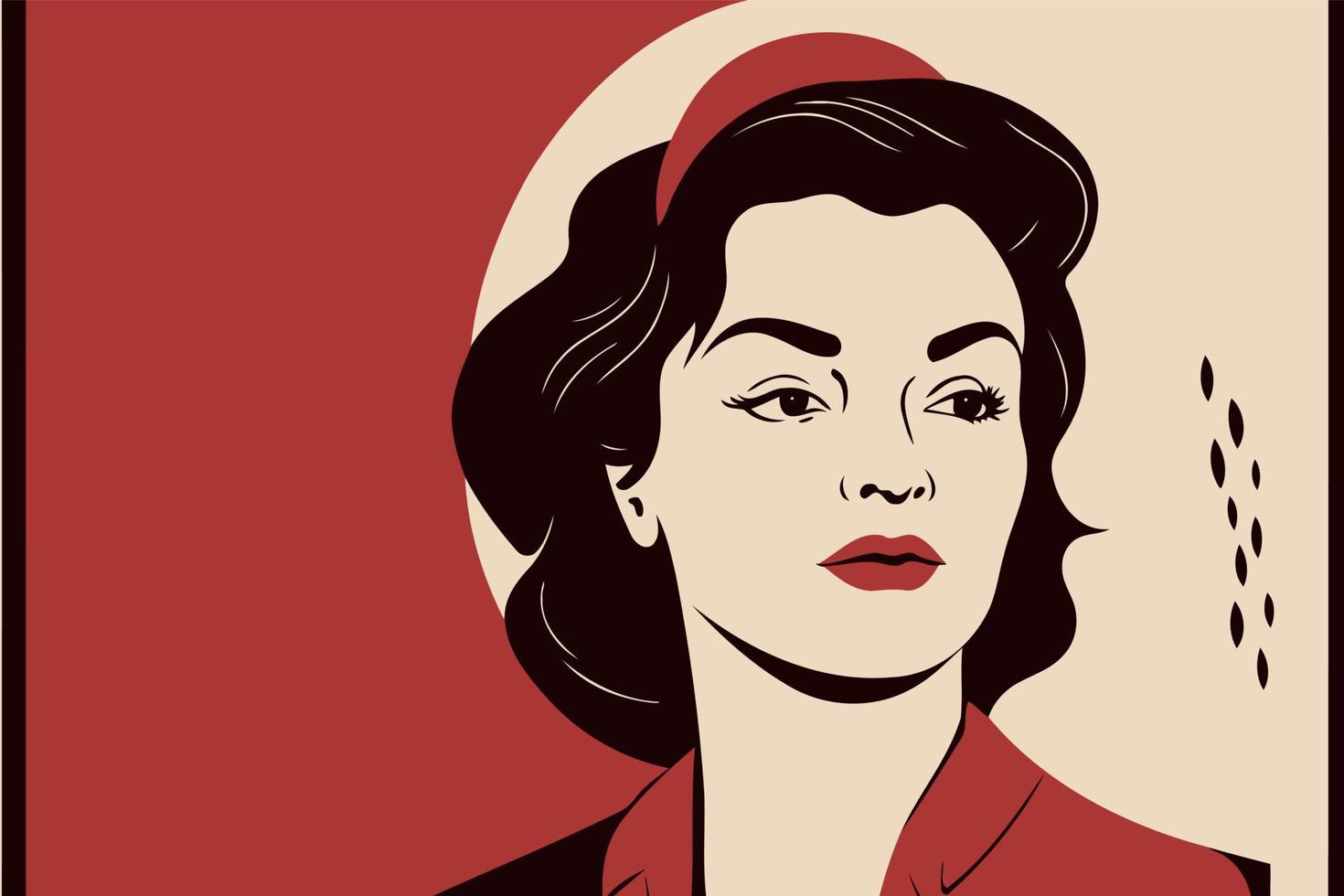 adult woman illustrating international women's day with fictional character vector