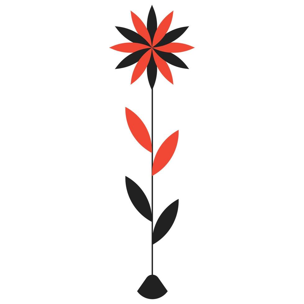 Flower and plants flat illustration vector