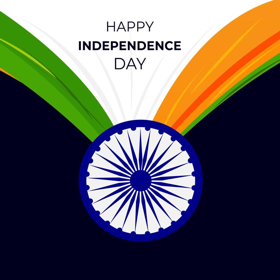 Indian flag background for independence day vector