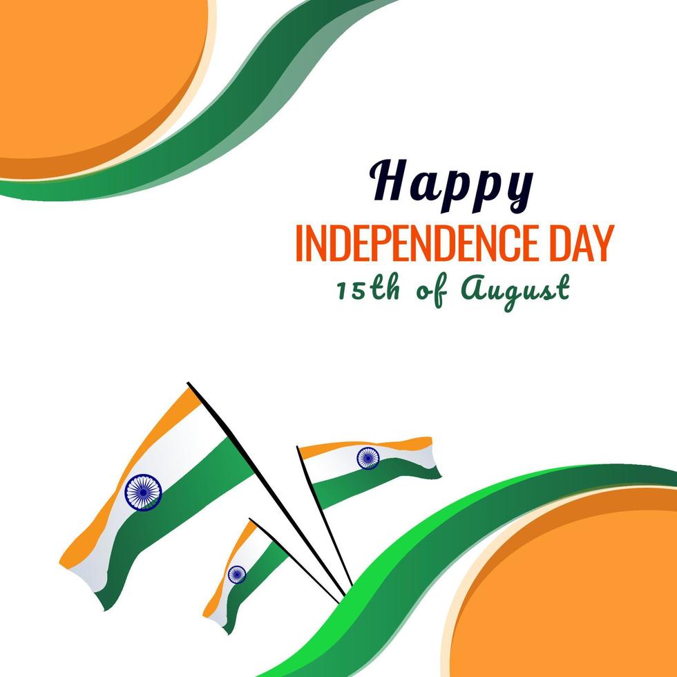 Indian flag background design for independence day vector