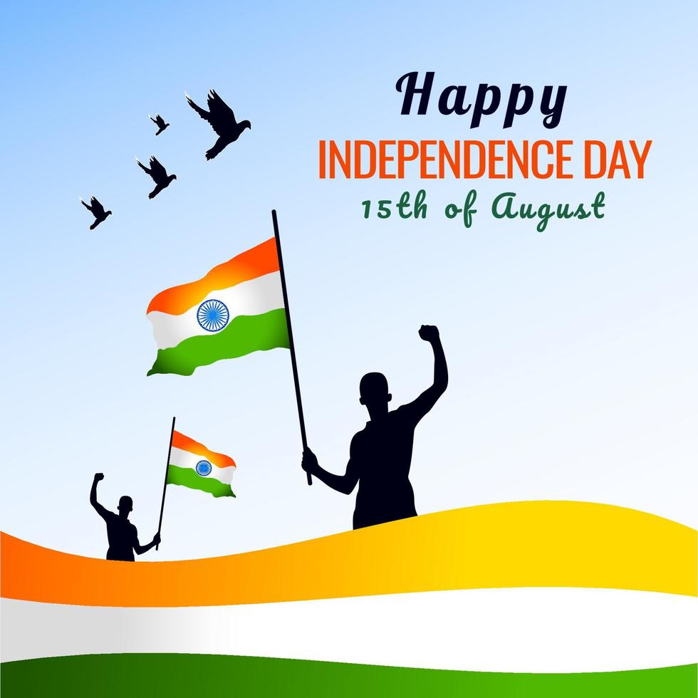 Indian flag background for independence day vector