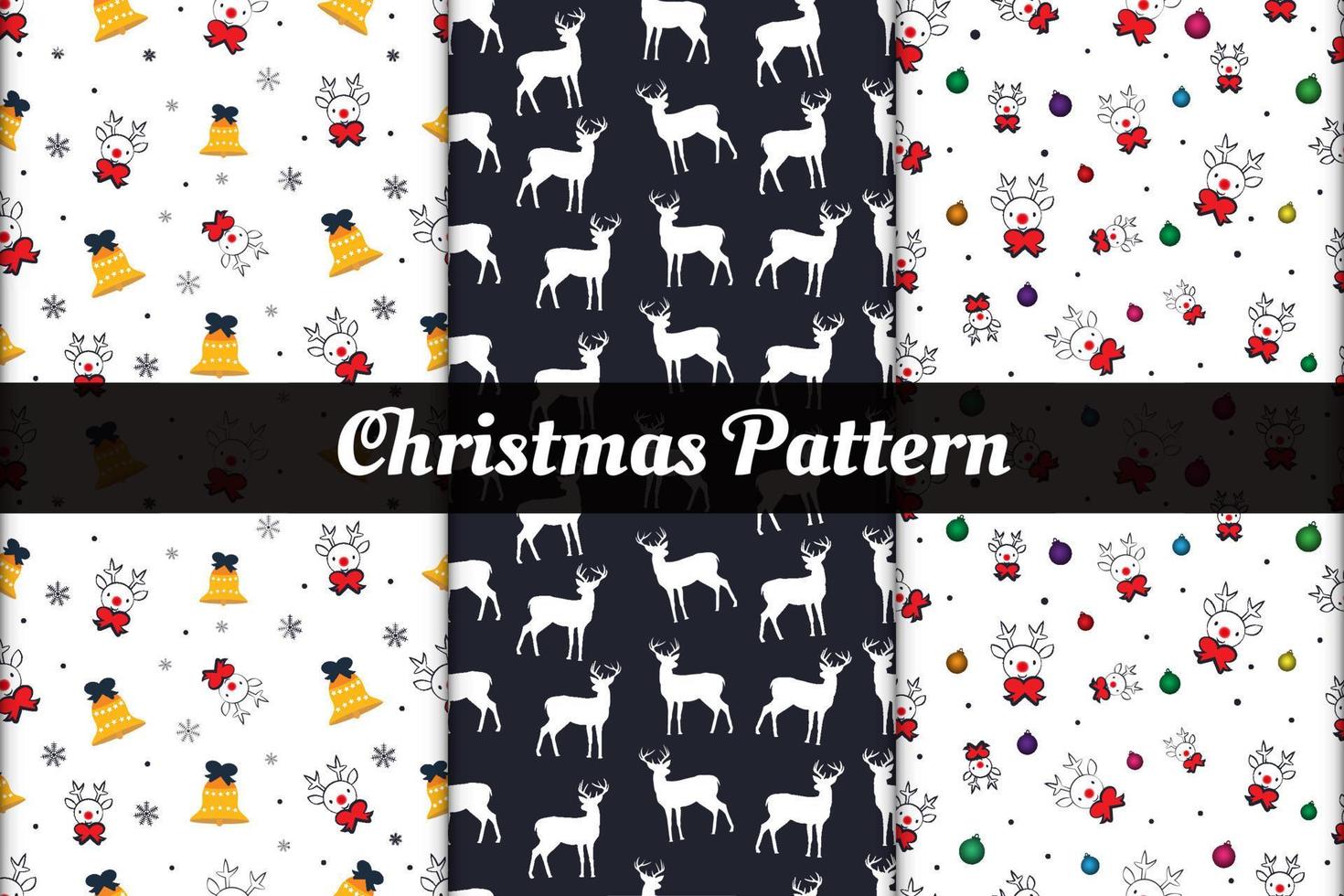 Christmas patterns seamless backgrounds collection vector