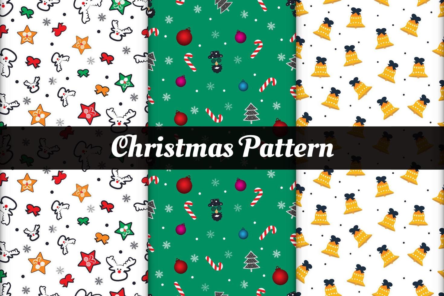 Christmas patterns seamless backgrounds collection vector