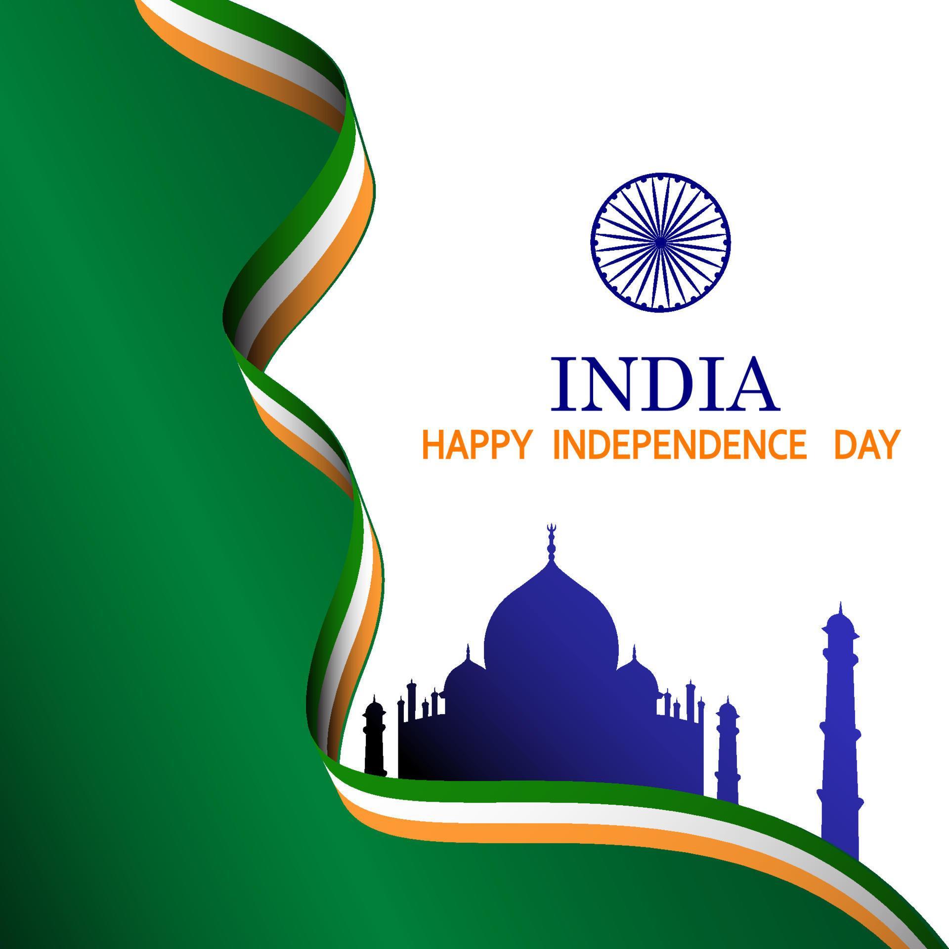 Indian independence day greetings vector illustration design. 15th