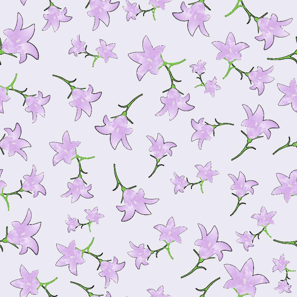 Watercolor floral seamless pattern vector