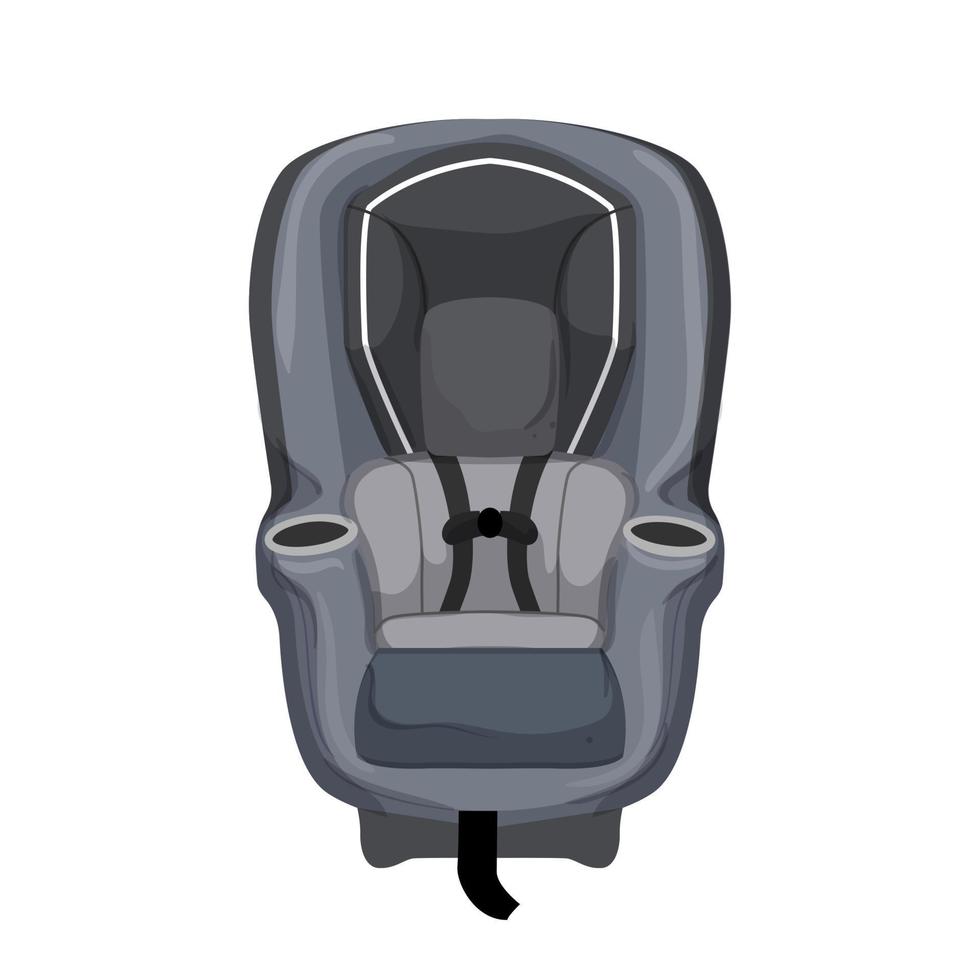 ilustración de vector de dibujos animados de asiento de coche de bebé de seguridad