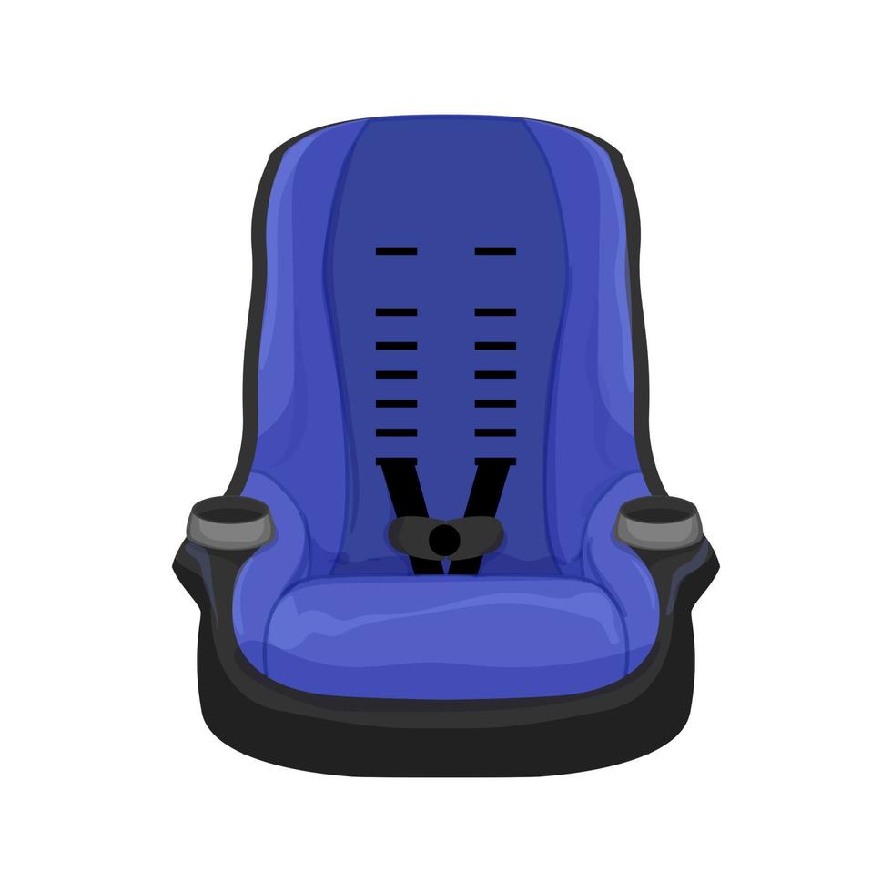 chair baby car seat cartoon vector illustration