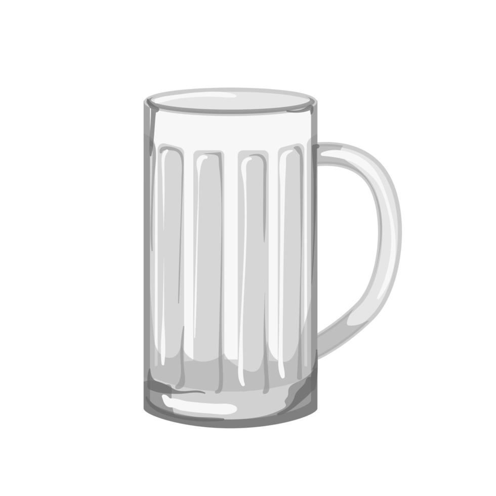 Ilustración de vector de dibujos animados de vaso de cerveza de bebida