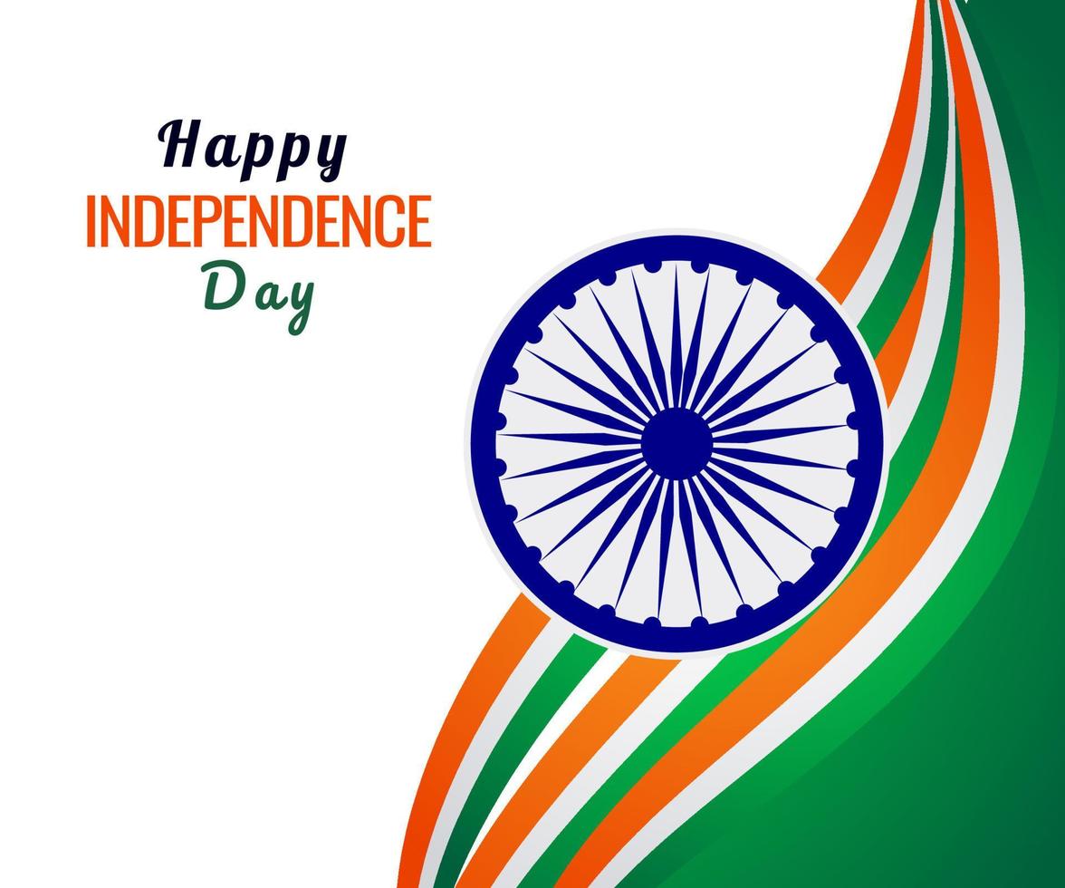 Indian flag background for independence day vector