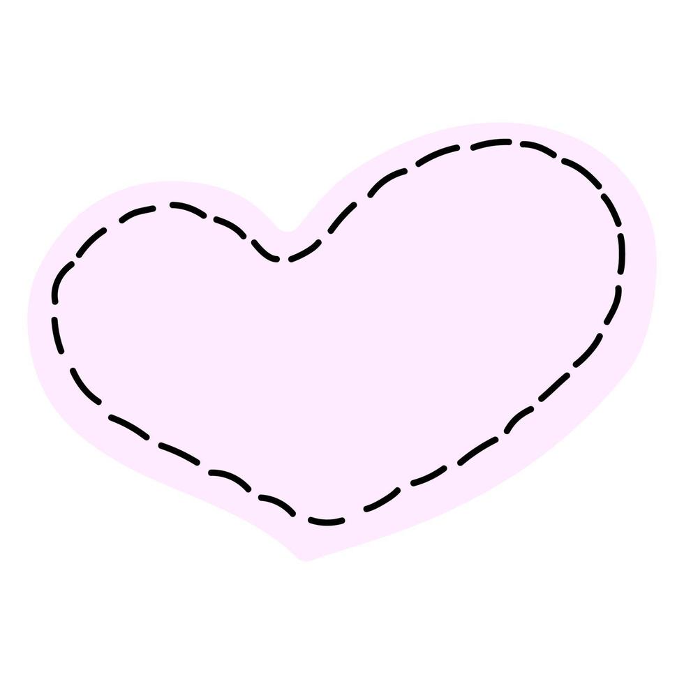 The heart of pechwork Doodle vector illustration