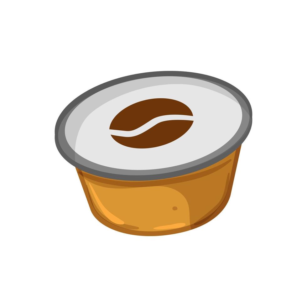 cup capsule coffee cartoon vector illustration