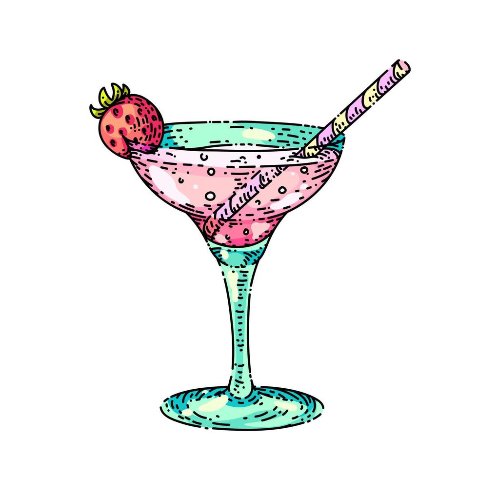 cocktail drink sketch hand drawn vector