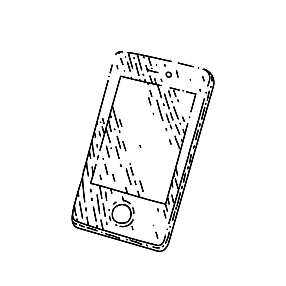 vector dibujado a mano de boceto de pantalla de teléfono