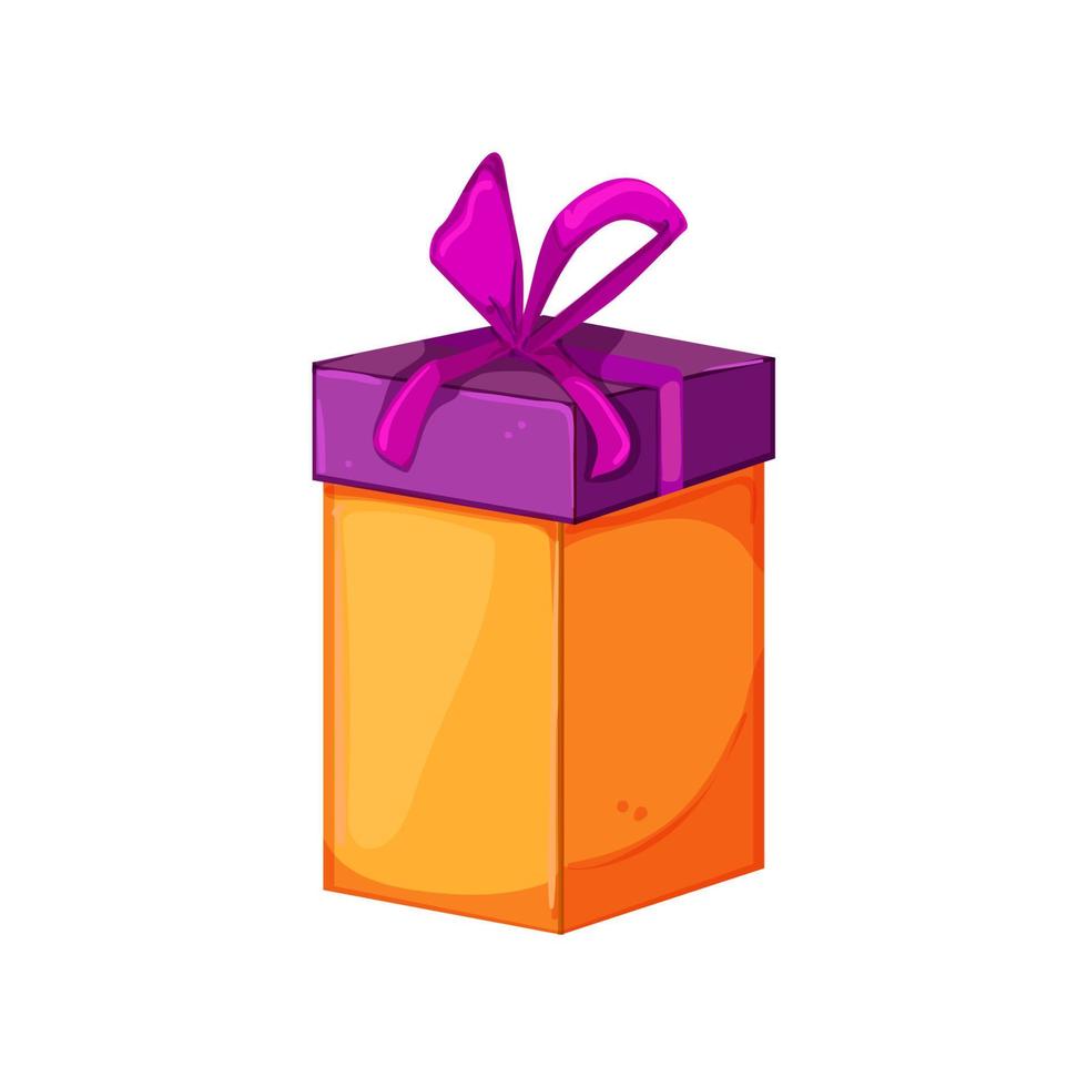 ribbon gift box cartoon vector illustration