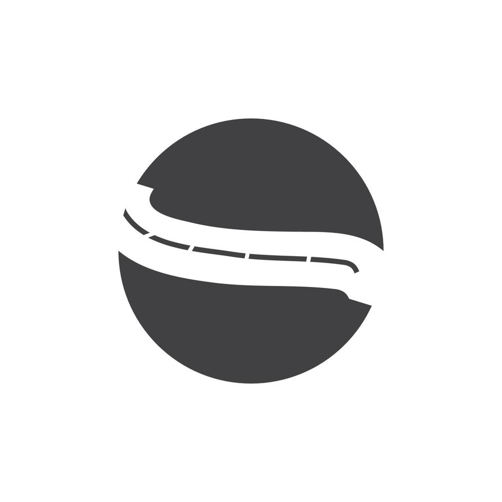 Black Road Way Logo Vector Template
