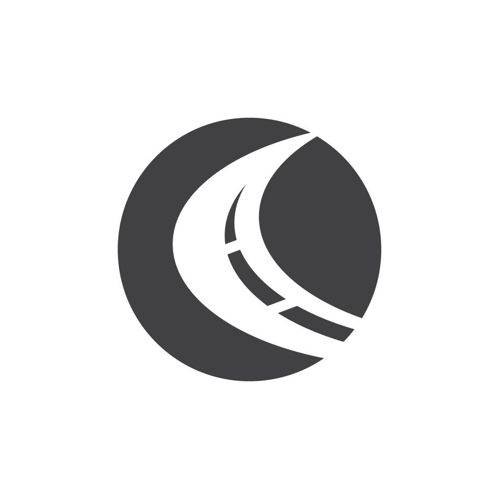 Black Road Way Logo Vector Template