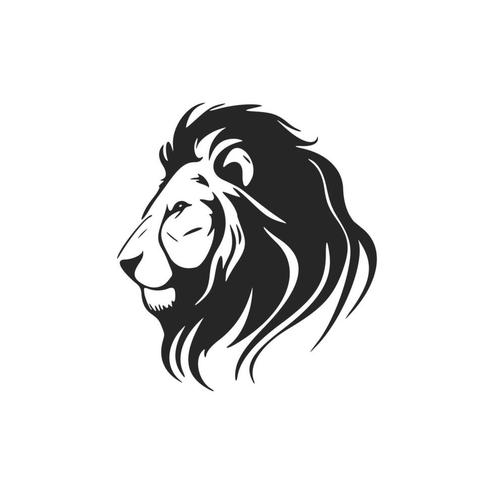 Stylish black and white lion vector logo design. 17589283 Vector Art at Vecteezy