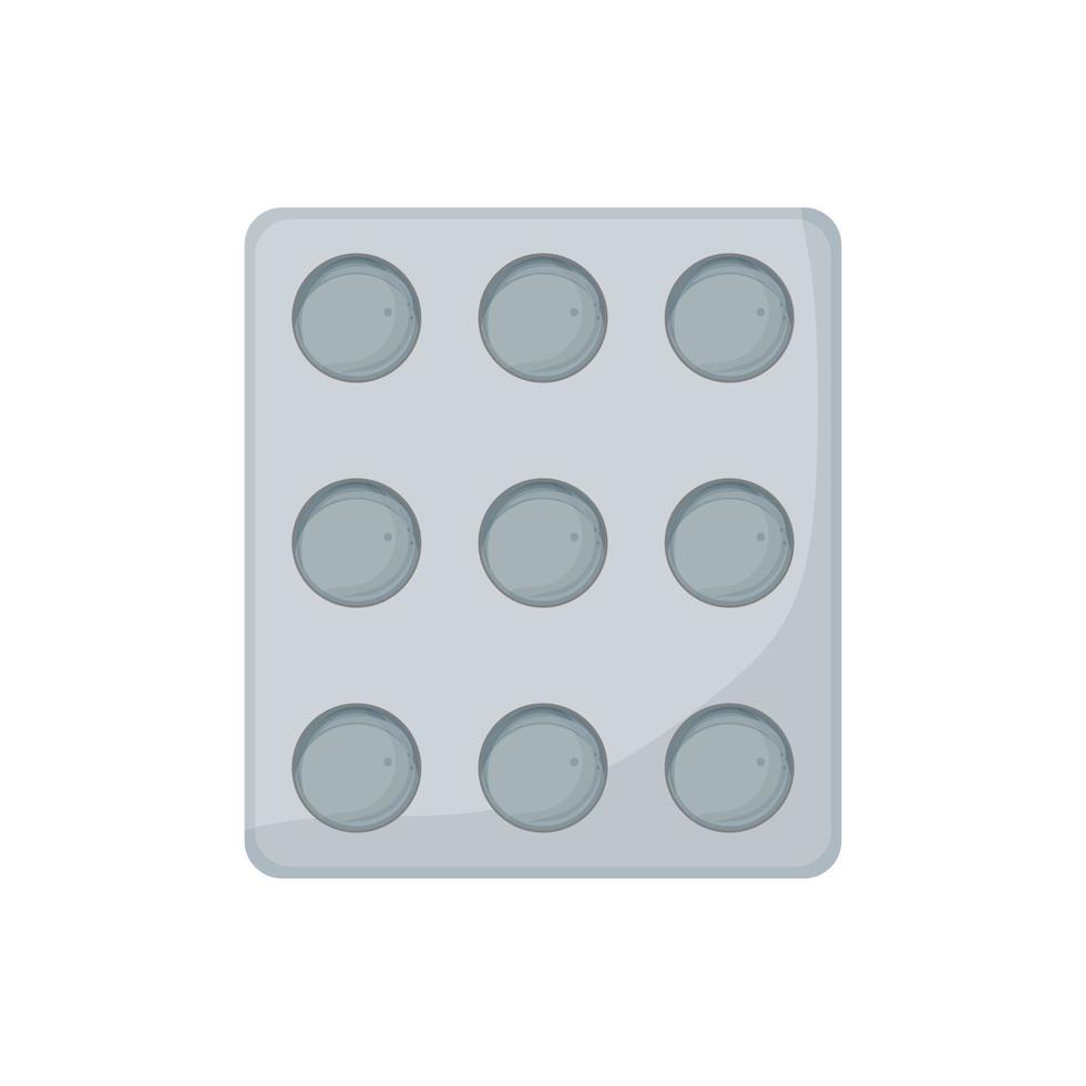 glass ice cube tray color icon vector illustration