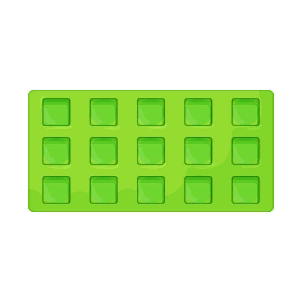 square ice cube tray color icon vector illustration