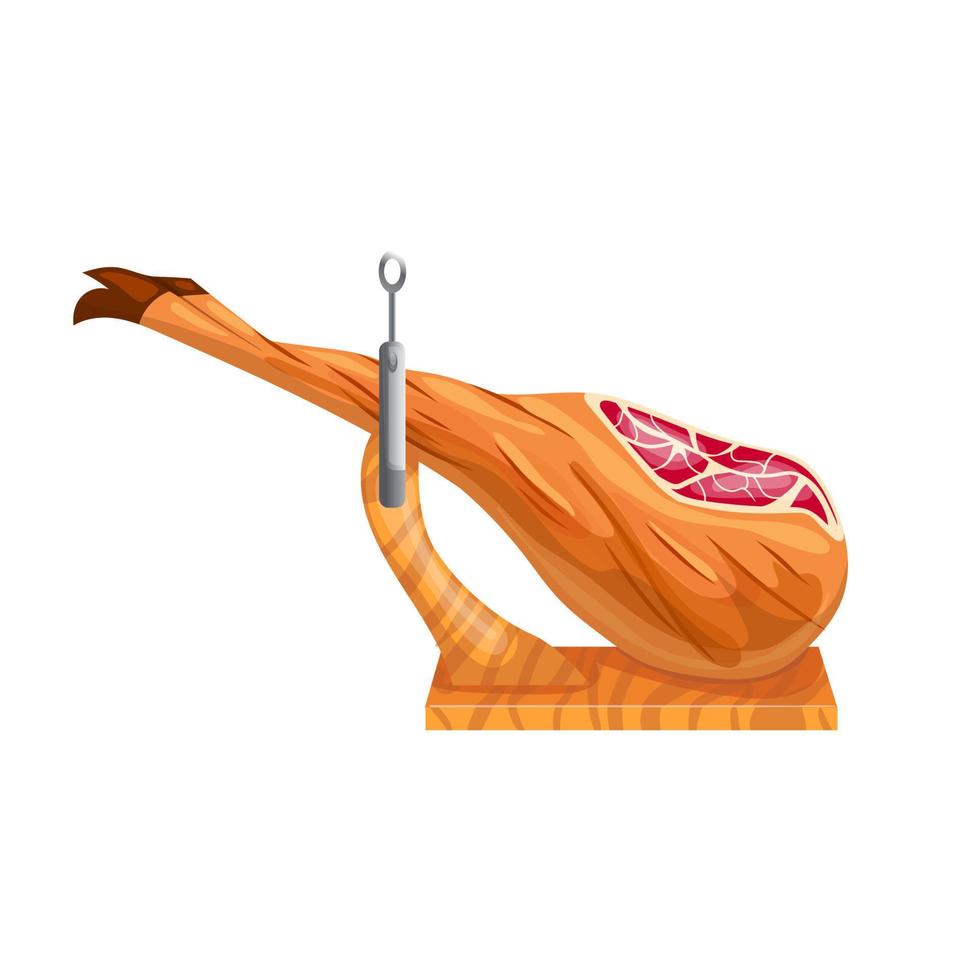 ham leg cartoon vector illustration