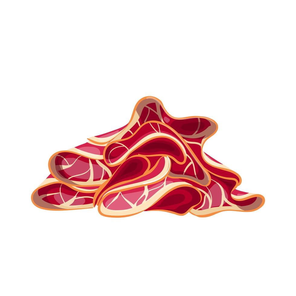 ham meat cartoon vector illustration